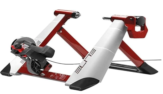 Rodillo de entrenamiento para bicicleta Elite Novo Force - Rodillo magnético de ciclismo (sistema de fijación rápida, máxima estabilidad), 8 niveles de resistencia 